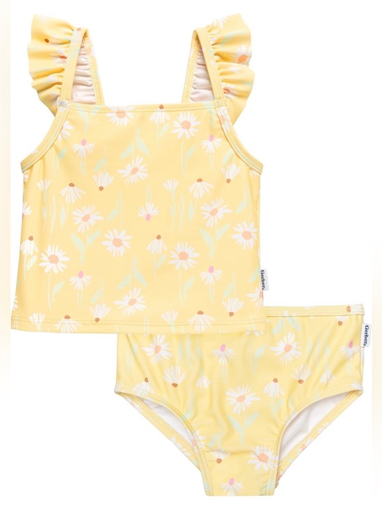 Gerber Other - ☀️Gerber Girls Yellow Daise's 🍭Floral Tankini Swimsuit 2T- NWOT